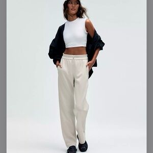 Lululemon Ribbed Softstreme MR Pant 32" Light Vapor LVPR NEW